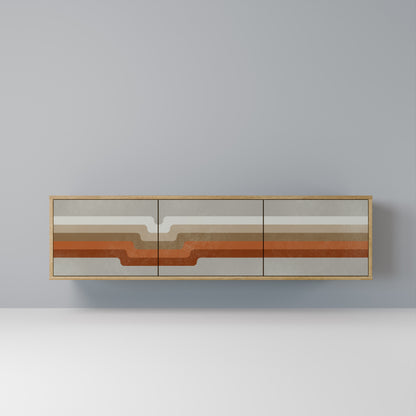 Mobile TV PECULIAR TRAIL a 3 ante in effetto rovere