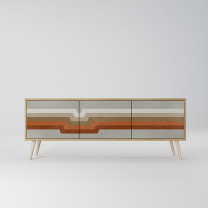 Mobile TV PECULIAR TRAIL a 3 ante in effetto rovere