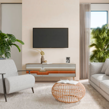 PECULIAR TRAIL Mobile TV a 3 Ante in Effetto Rovere