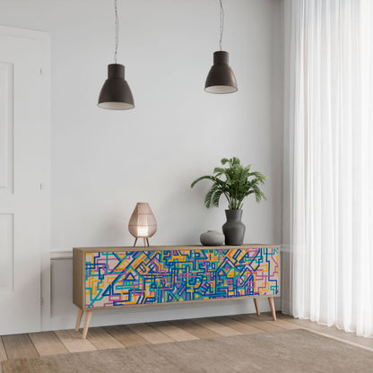 MEMORIES MAP Mobile TV a 3 ante effetto rovere