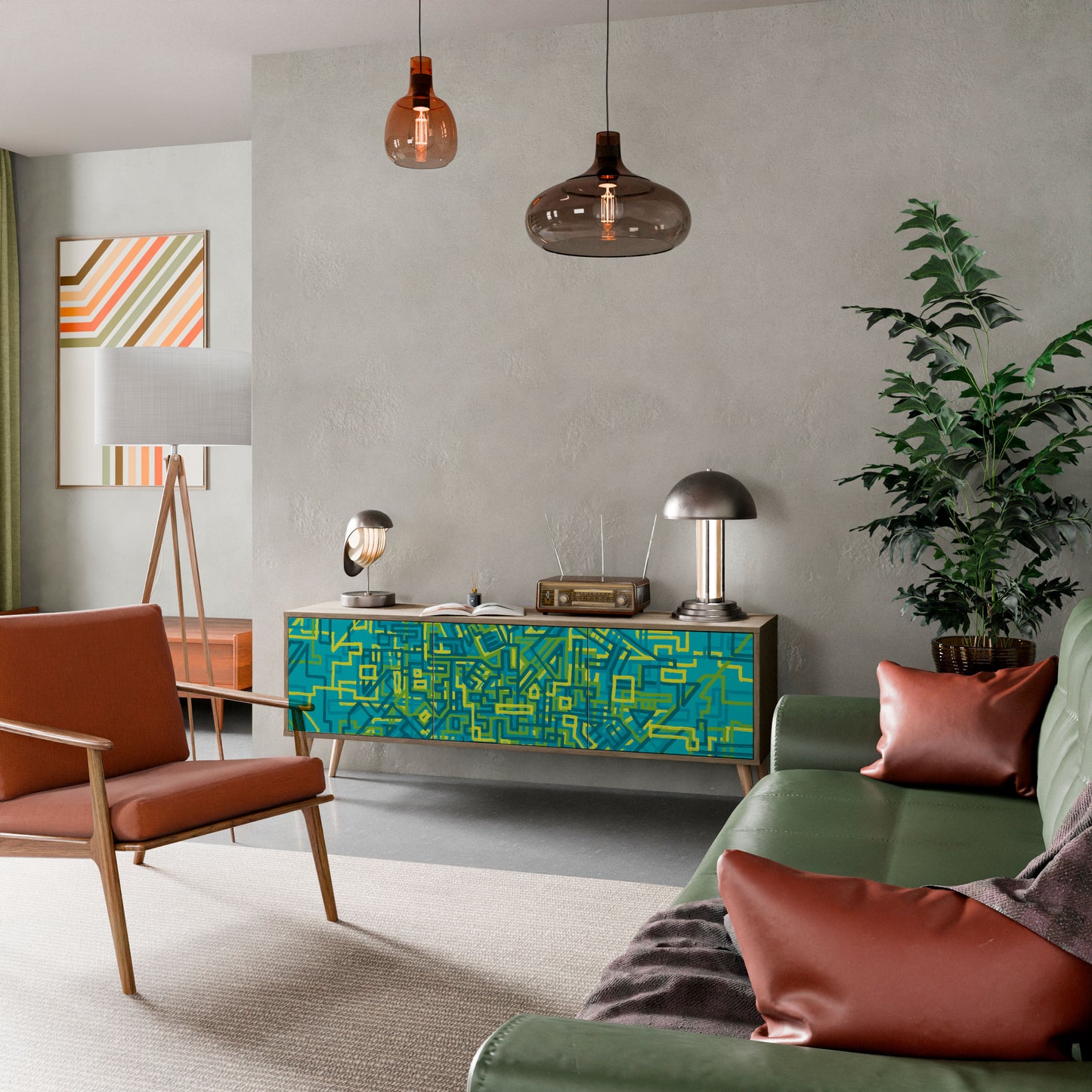 NOSTALGIC MEMORIES Mobile TV a 3 ante in effetto rovere