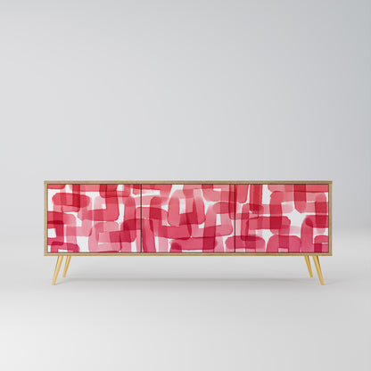 Mobile TV a 3 ante KALEIDOSCOPIC CUBISM in effetto rovere