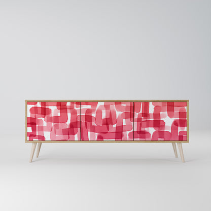 Mobile TV a 3 ante KALEIDOSCOPIC CUBISM in effetto rovere