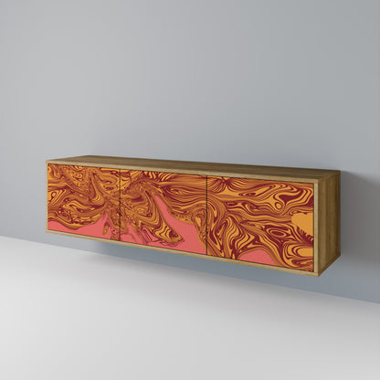 Mobile TV a 3 ante FLOATING THOUGHTS in effetto rovere