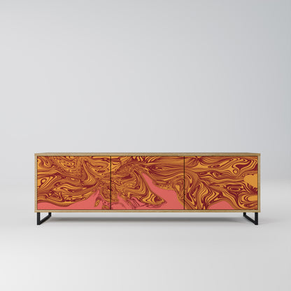 Mobile TV a 3 ante FLOATING THOUGHTS in effetto rovere