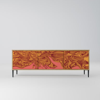 Mobile TV a 3 ante FLOATING THOUGHTS in effetto rovere