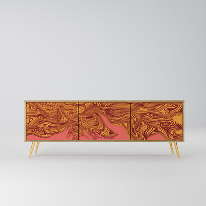 Mobile TV a 3 ante FLOATING THOUGHTS in effetto rovere