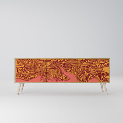 Mobile TV a 3 ante FLOATING THOUGHTS in effetto rovere