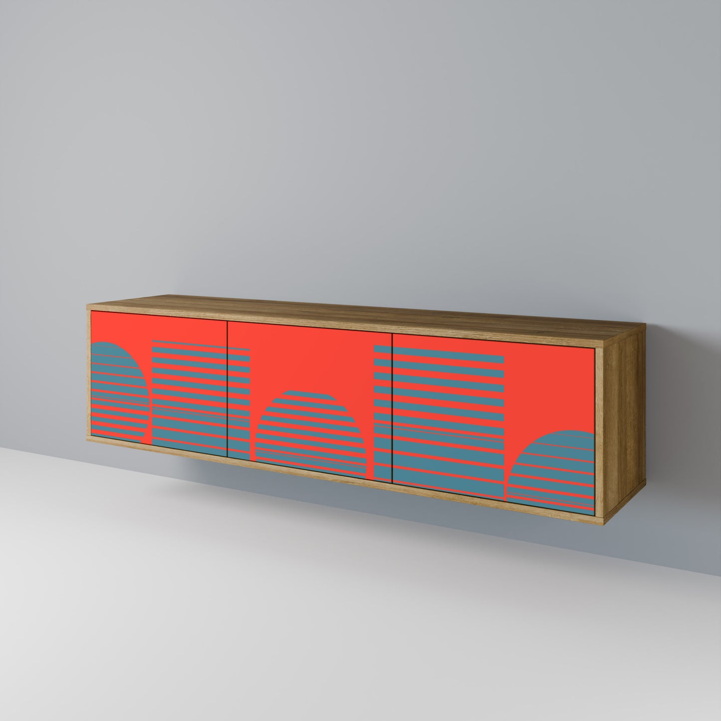 Mobile TV a 3 ante RISING GEOMETRY STARS in effetto rovere