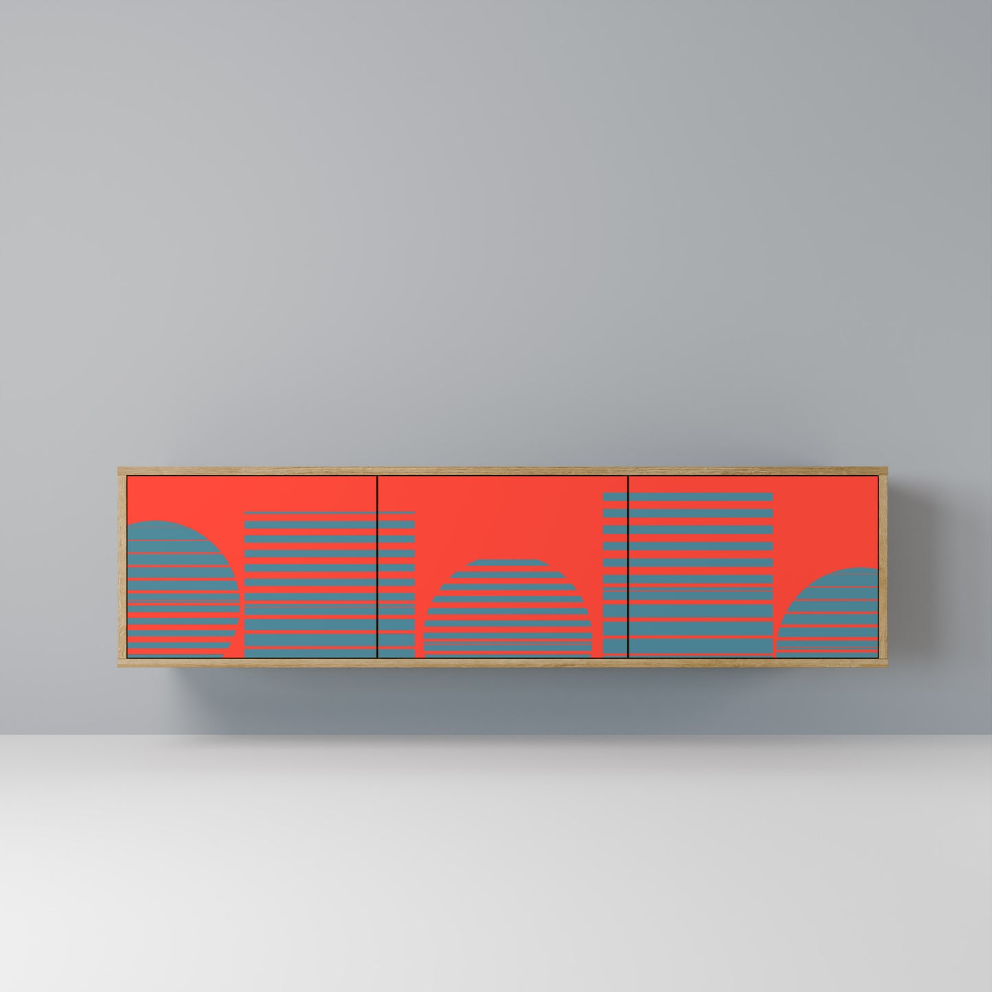 Mobile TV a 3 ante RISING GEOMETRY STARS in effetto rovere