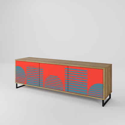 Mobile TV a 3 ante RISING GEOMETRY STARS in effetto rovere