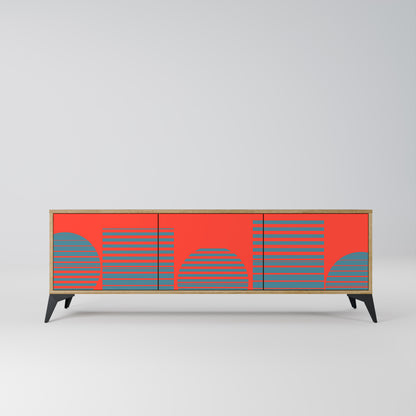 Mobile TV a 3 ante RISING GEOMETRY STARS in effetto rovere
