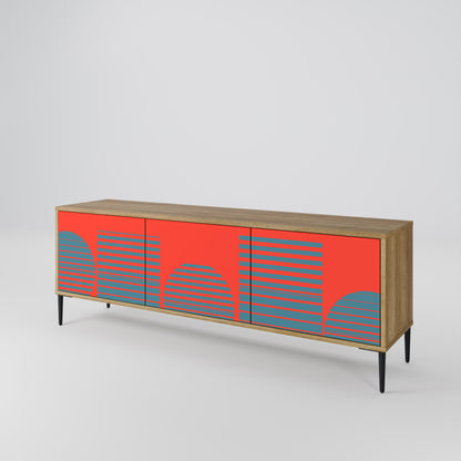 Mobile TV a 3 ante RISING GEOMETRY STARS in effetto rovere