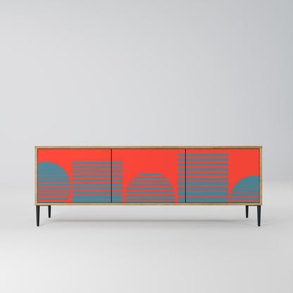 Mobile TV a 3 ante RISING GEOMETRY STARS in effetto rovere