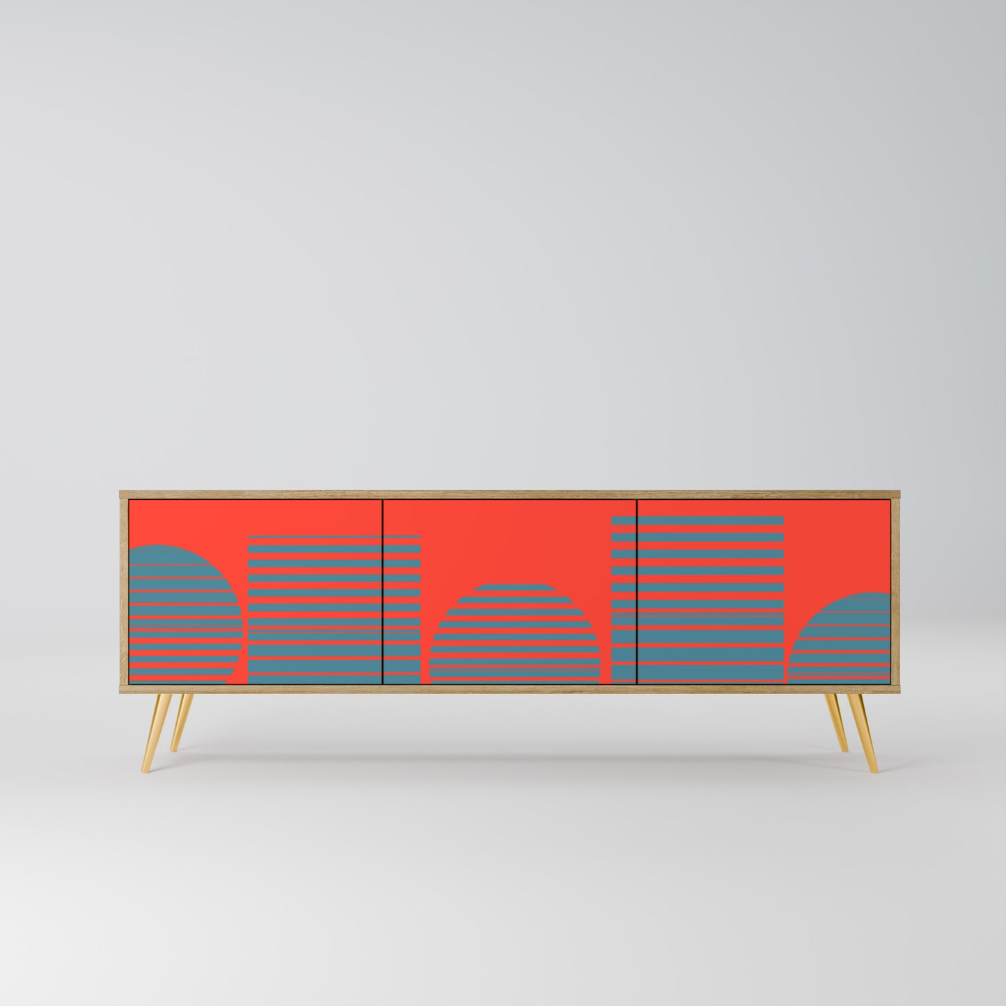 Mobile TV a 3 ante RISING GEOMETRY STARS in effetto rovere