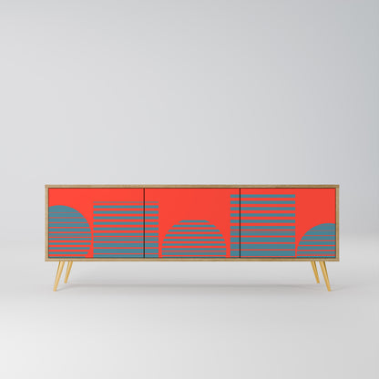 Mobile TV a 3 ante RISING GEOMETRY STARS in effetto rovere