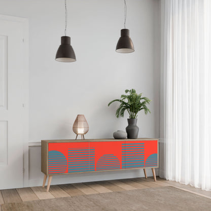 Mobile TV a 3 ante RISING GEOMETRY STARS in effetto rovere