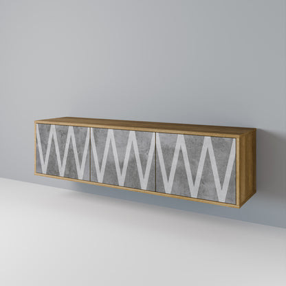 Mobile TV a 3 ante ZIG ZAG in effetto rovere