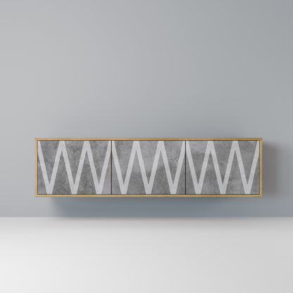 Mobile TV a 3 ante ZIG ZAG in effetto rovere