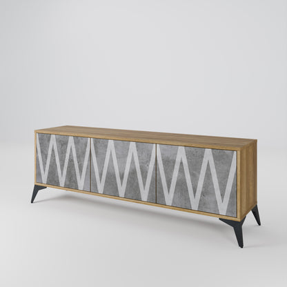 Mobile TV a 3 ante ZIG ZAG in effetto rovere
