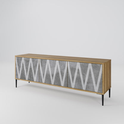 Mobile TV a 3 ante ZIG ZAG in effetto rovere