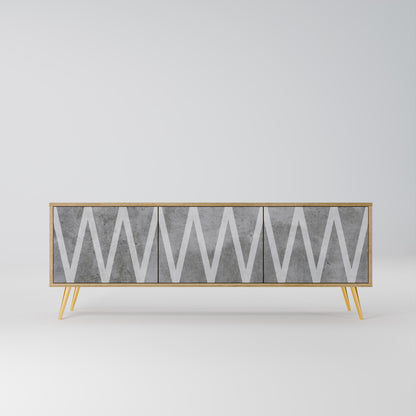 Mobile TV a 3 ante ZIG ZAG in effetto rovere