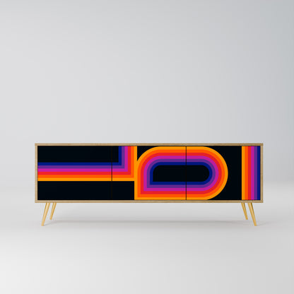 Mobile TV a 3 ante BLINDATE BY THE LIGHTS in effetto rovere