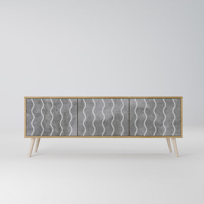 WAVES OF CONCRETE Mobile TV a 3 Ante in Effetto Rovere