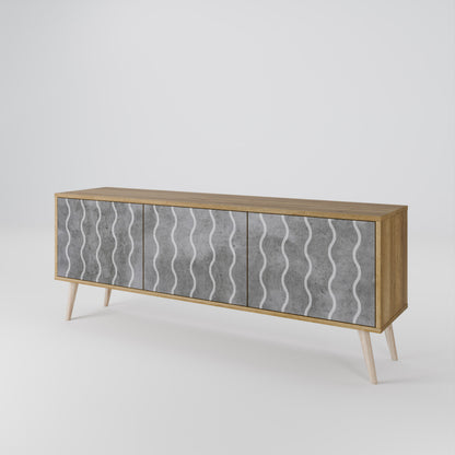 WAVES OF CONCRETE Mobile TV a 3 Ante in Effetto Rovere