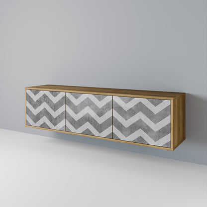 Mobile TV TOUGH ZIG ZAG a 3 ante in effetto rovere