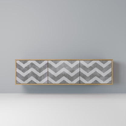 Mobile TV TOUGH ZIG ZAG a 3 ante in effetto rovere