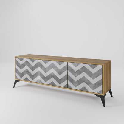 Mobile TV TOUGH ZIG ZAG a 3 ante in effetto rovere