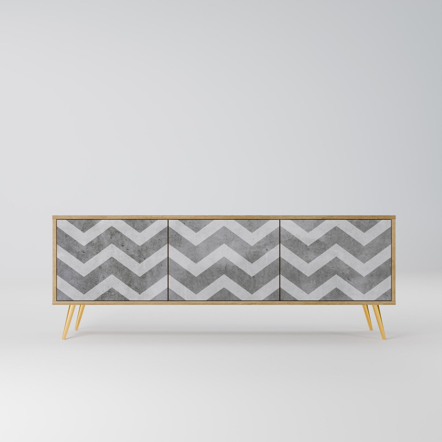 Mobile TV TOUGH ZIG ZAG a 3 ante in effetto rovere