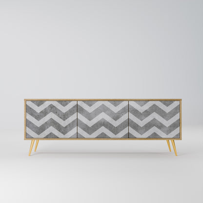 Mobile TV TOUGH ZIG ZAG a 3 ante in effetto rovere
