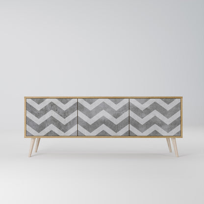 Mobile TV TOUGH ZIG ZAG a 3 ante in effetto rovere