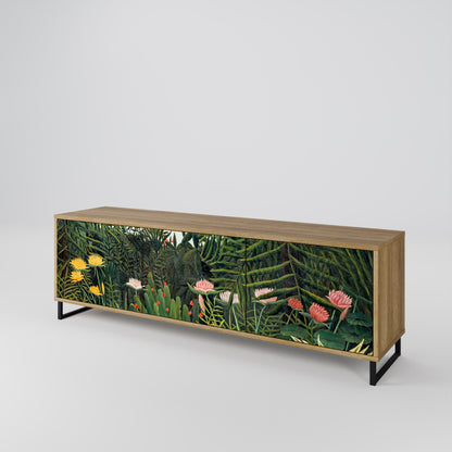 Mobile TV a 3 ante VIRGIN FOREST WITH SUNSET in effetto rovere