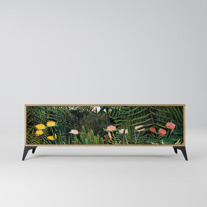 Mobile TV a 3 ante VIRGIN FOREST WITH SUNSET in effetto rovere