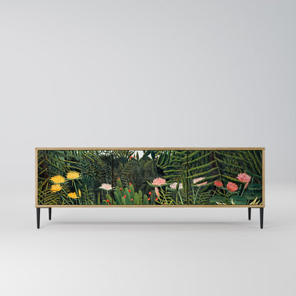 Mobile TV a 3 ante VIRGIN FOREST WITH SUNSET in effetto rovere