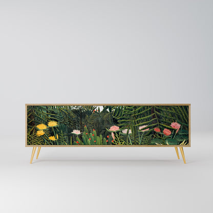 Mobile TV a 3 ante VIRGIN FOREST WITH SUNSET in effetto rovere