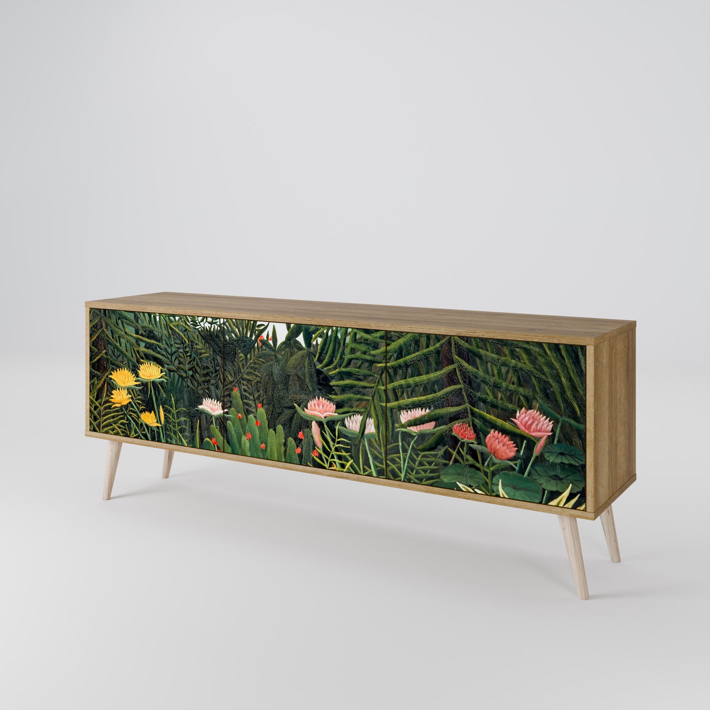 VIRGIN FOREST WITH SUNSET Mobile TV a 3 Ante in Effetto Rovere