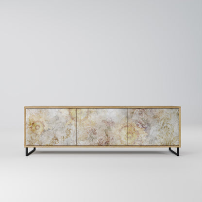 Mobile TV a 3 ante SUNFLOWER BLUR in effetto rovere