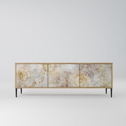 Mobile TV a 3 ante SUNFLOWER BLUR in effetto rovere