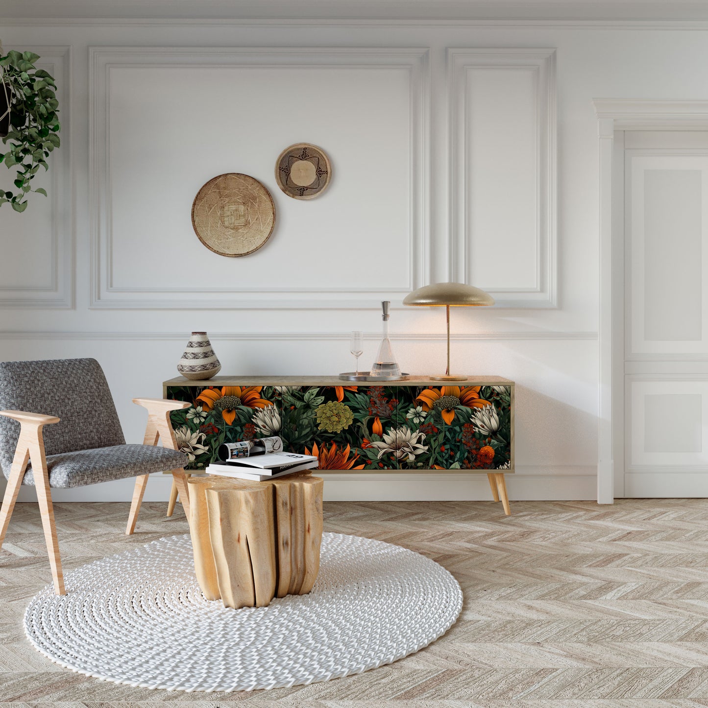 MIDNIGHT SPROUT Mobile TV a 3 Ante in Effetto Rovere