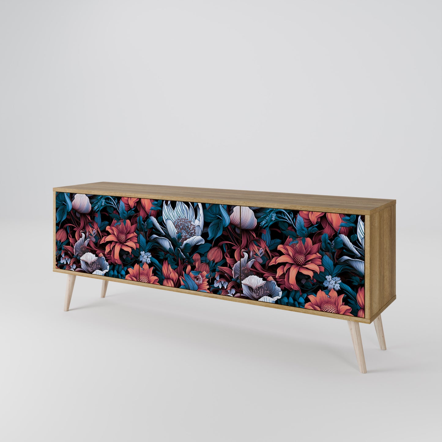 ETHEREAL BLOSSOMS Mobile TV a 3 Ante in Effetto Rovere