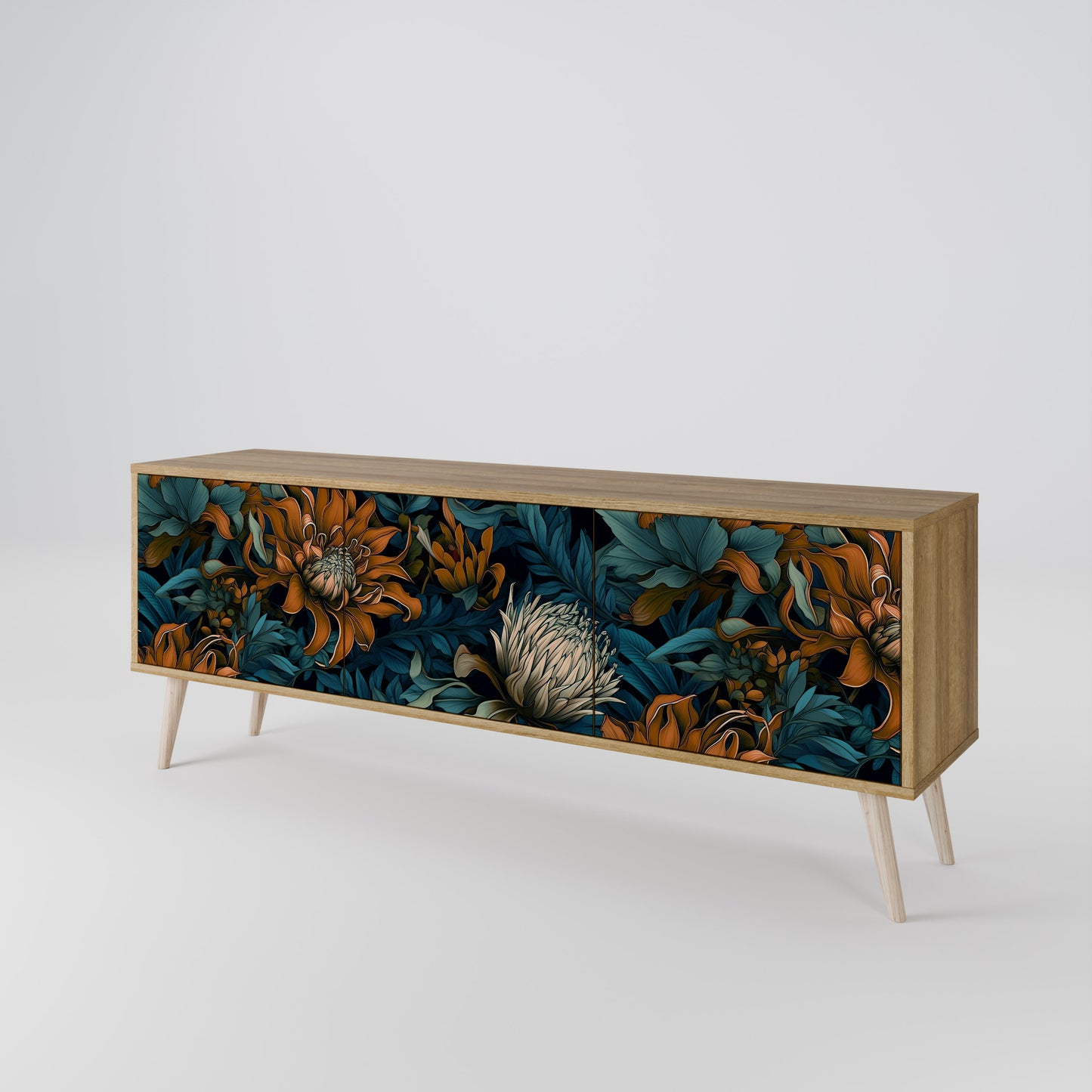 MORNING BLOOM Mobile TV a 3 Ante in Effetto Rovere
