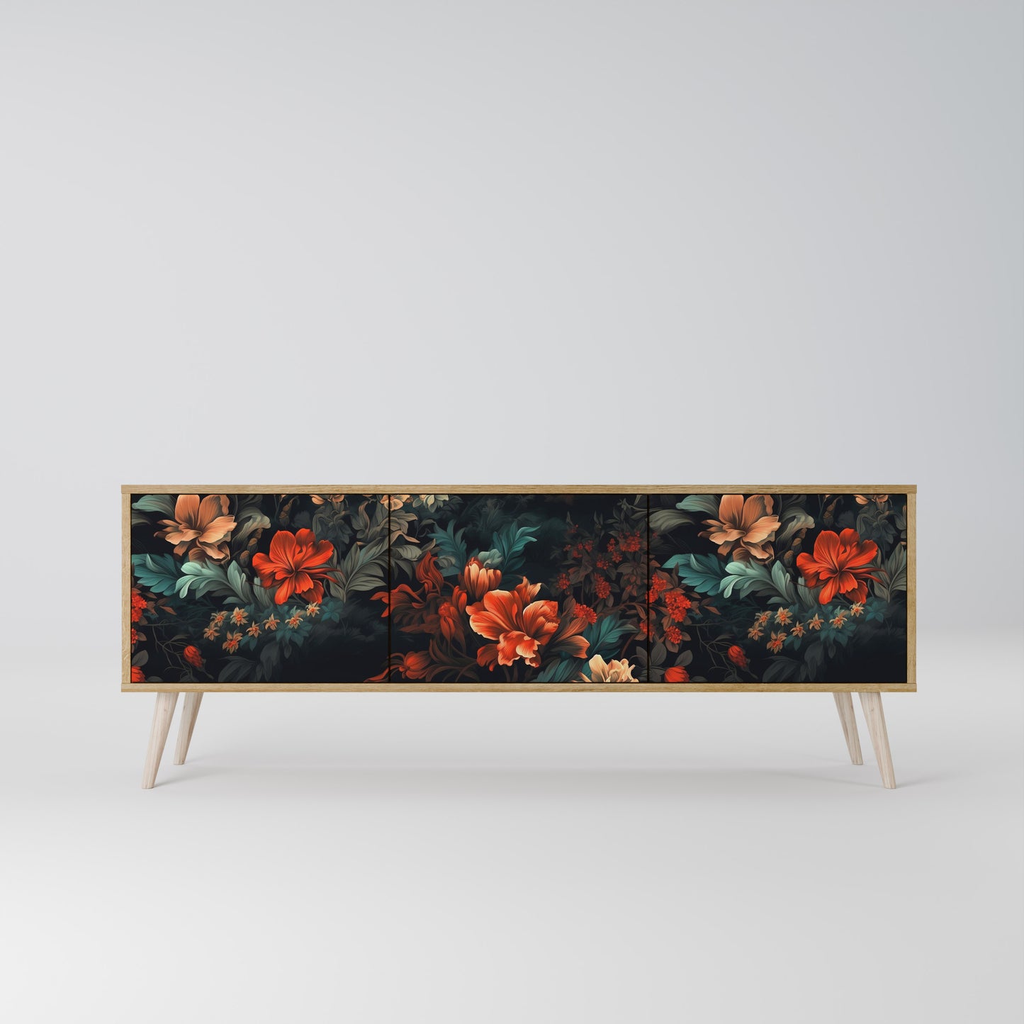 IMAGINARY BLOSSOM Mobile TV a 3 Ante in Effetto Rovere