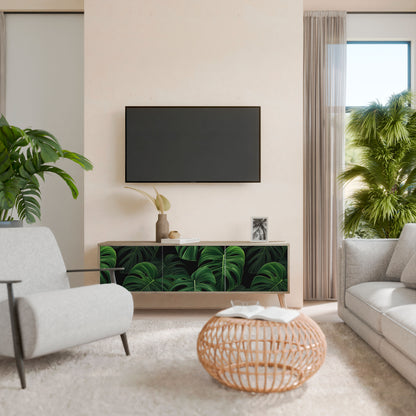 INFINITE MONSTERA Mobile TV a 3 Ante in Effetto Rovere