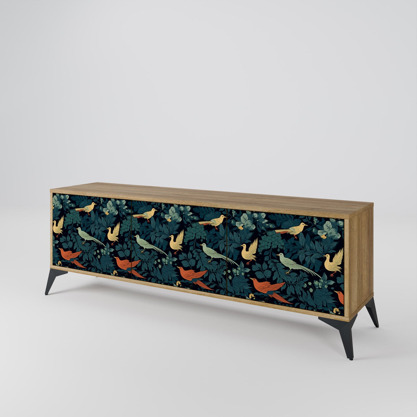 Mobile TV FOWL ORNAMENT a 3 ante effetto rovere