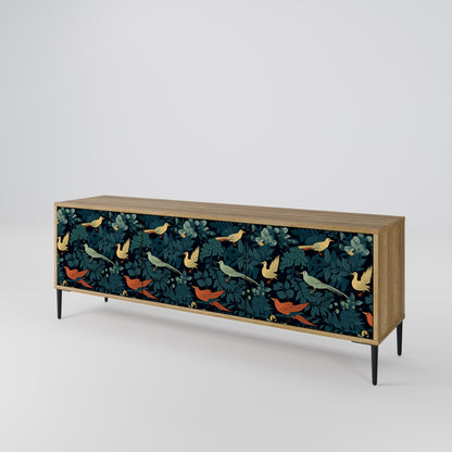 Mobile TV FOWL ORNAMENT a 3 ante effetto rovere