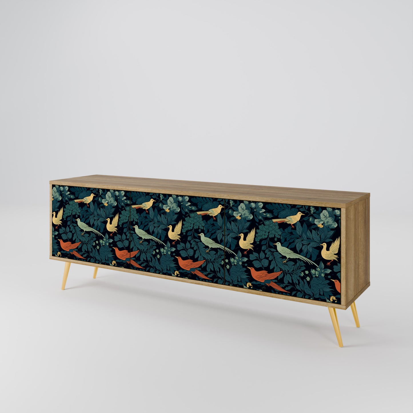 Mobile TV FOWL ORNAMENT a 3 ante effetto rovere